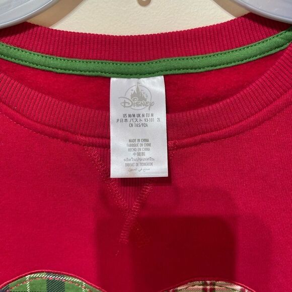 Disney Mickey and Minnie Mouse Holiday Pullover Sweatshirt- size M NWT - Picture 5 of 11